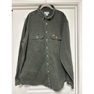 Carhartt, Men's Vintage S113 Heavyweight Canvas Long Sleeve Work Shirt, 2XL